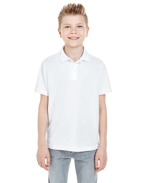 UltraClub Youth Cool & Dry Mesh Piqué Polo