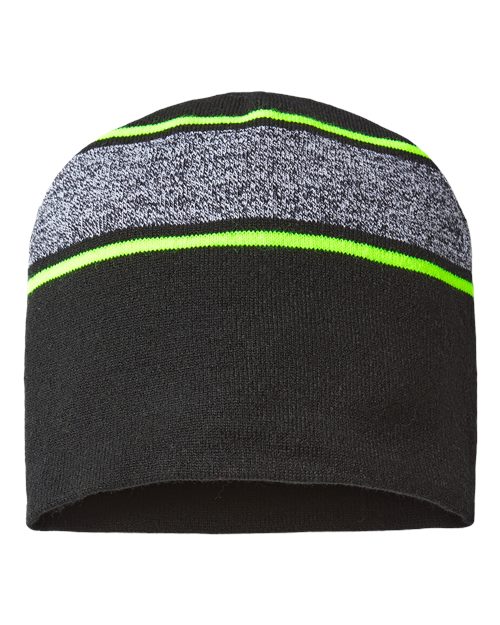 CAP AMERICA USA-Made Variegated Striped Beanie