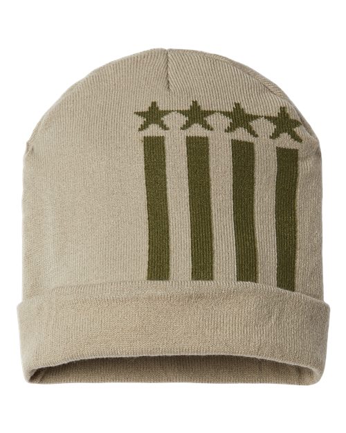 CAP AMERICA USA-Made Patriotic Cuffed Beanie