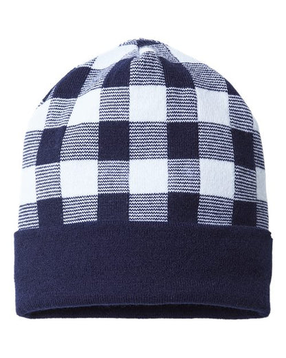 CAP AMERICA USA-Made Plaid Beanie