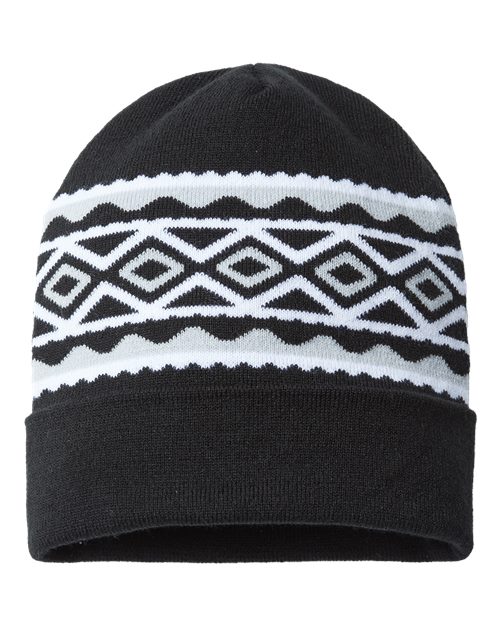 CAP AMERICA USA- Made Diamond Cuffed Beanie