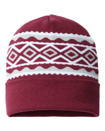 CAP AMERICA USA- Made Diamond Cuffed Beanie
