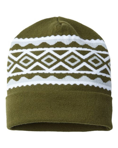 CAP AMERICA USA- Made Diamond Cuffed Beanie
