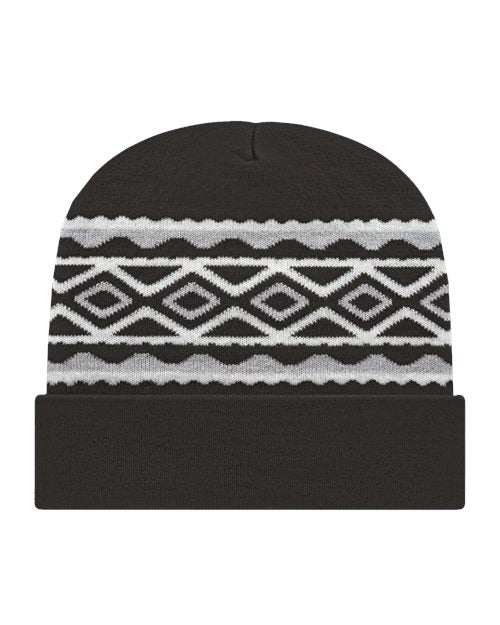 CAP AMERICA USA- Made Diamond Cuffed Beanie