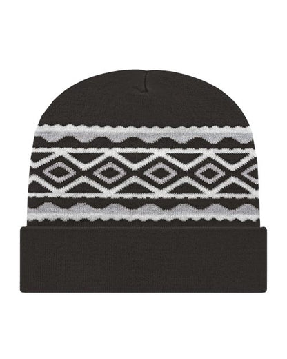 CAP AMERICA USA- Made Diamond Cuffed Beanie
