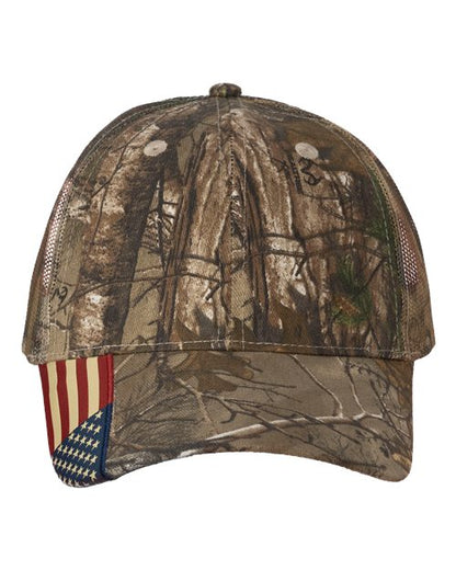 Kati Camo Woven USA Flag Mesh Cap
