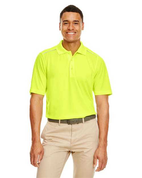 CORE365 Men's Radiant Performance Piqué Polo with Reflective Piping