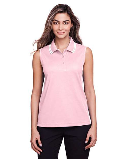 Devon & Jones Women's CrownLux Performance® Plaited Tipped Sleeveless Polo