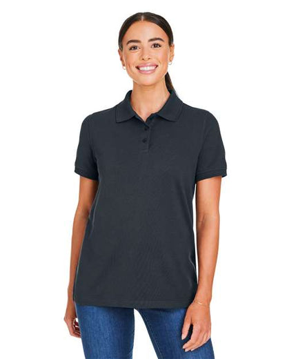 Harriton Women's Valiant Cotton Snag Protect Polo