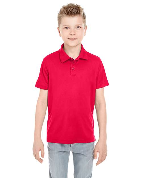 UltraClub Youth Cool & Dry Mesh Piqué Polo