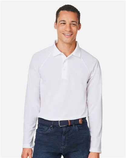 Harriton Men's Charge Snag and Soil Protect Long Sleeve Polo