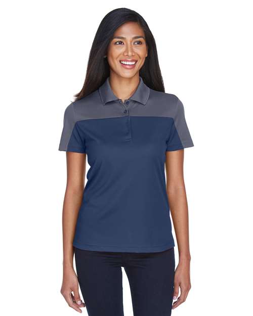 CORE365 Women's Balance Colorblock Performance Piqué Polo
