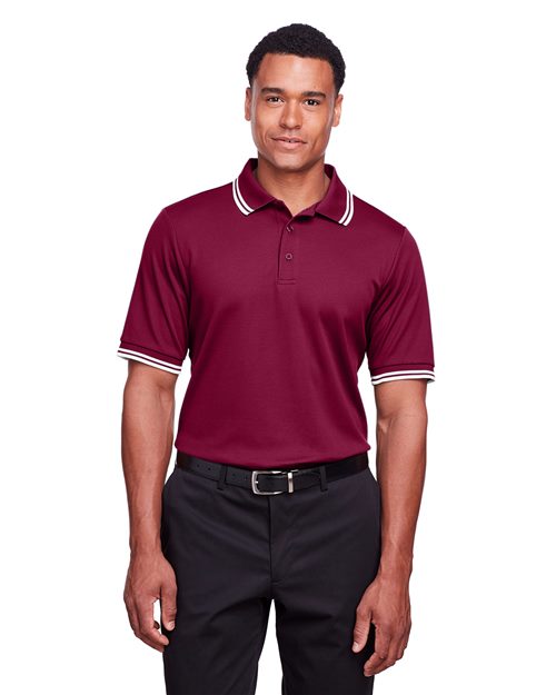 Devon & Jones Men's CrownLux Performance® Plaited Tipped Polo