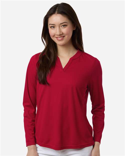 CORE365 Women's Nova Performance Long Sleeve Pique Polo