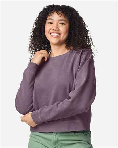 Comfort Colors Women's Garment-Dyed Mid-Length Crewneck Sweatshirt