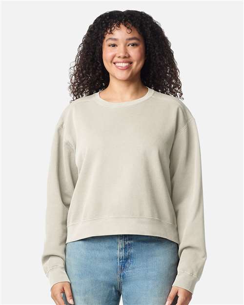 Comfort Colors Women's Garment-Dyed Mid-Length Crewneck Sweatshirt