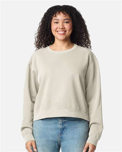 Comfort Colors Women's Garment-Dyed Mid-Length Crewneck Sweatshirt