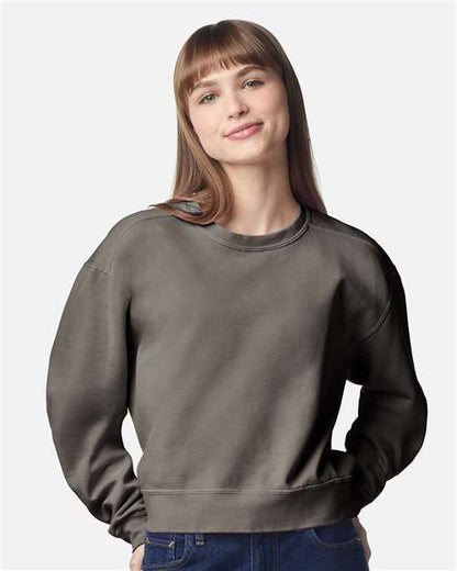 Comfort Colors Women's Garment-Dyed Mid-Length Crewneck Sweatshirt