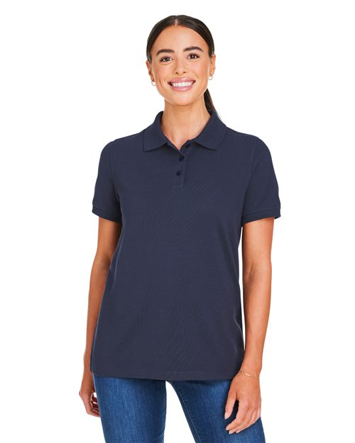 Harriton Women's Valiant Cotton Snag Protect Polo