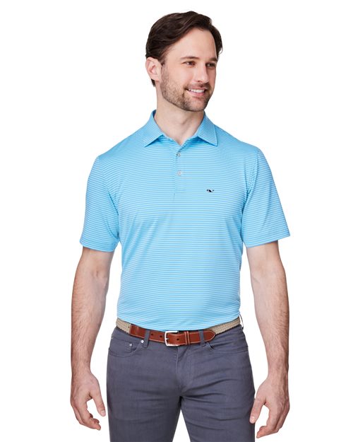 vineyard vines Men's Bradley Stripe Sankaty Polo
