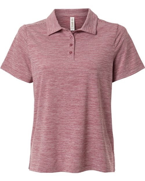 Team 365 Women's Relay Heathered Stripe Polo