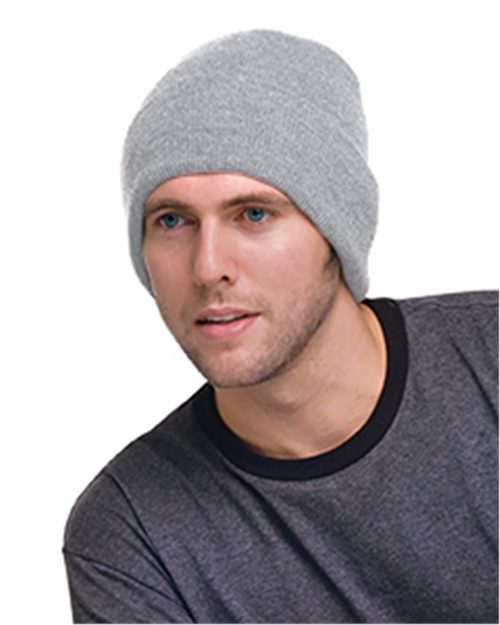 Bayside USA-Made 12'' Knit Cuffed Beanie