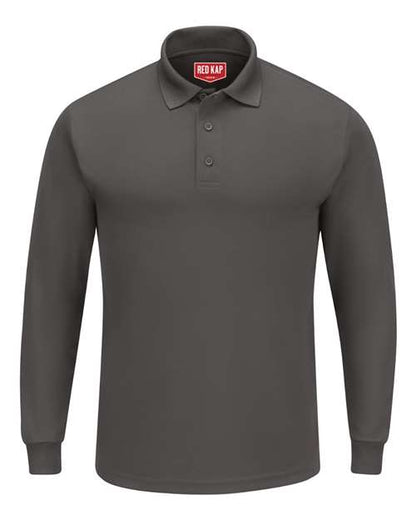 Red Kap Men's Long Sleeve Performance Knit Polo