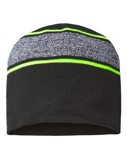 CAP AMERICA USA-Made Variegated Striped Beanie