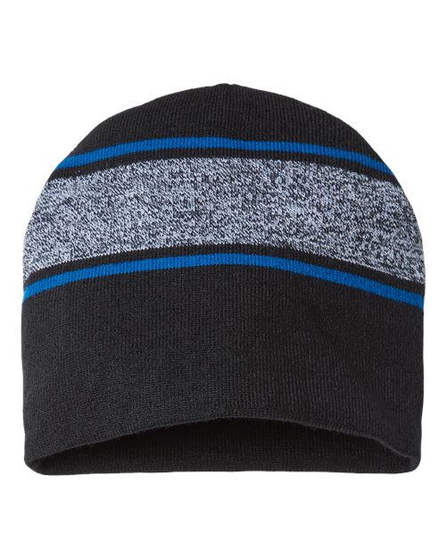 CAP AMERICA USA-Made Variegated Striped Beanie