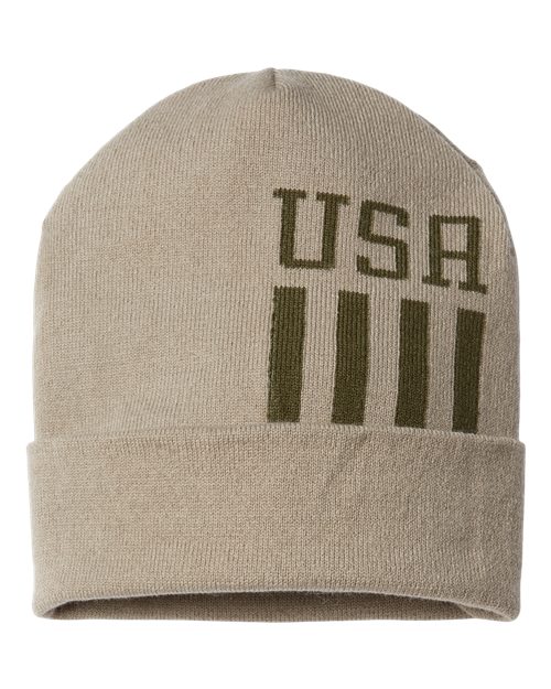 CAP AMERICA USA-Made Patriotic Cuffed Beanie